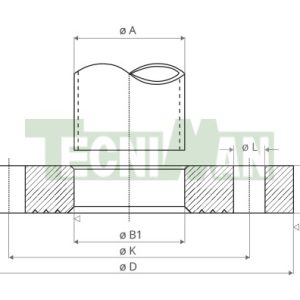 EN 1092-1-01 PN16 Tubo ISO - Imagen 1